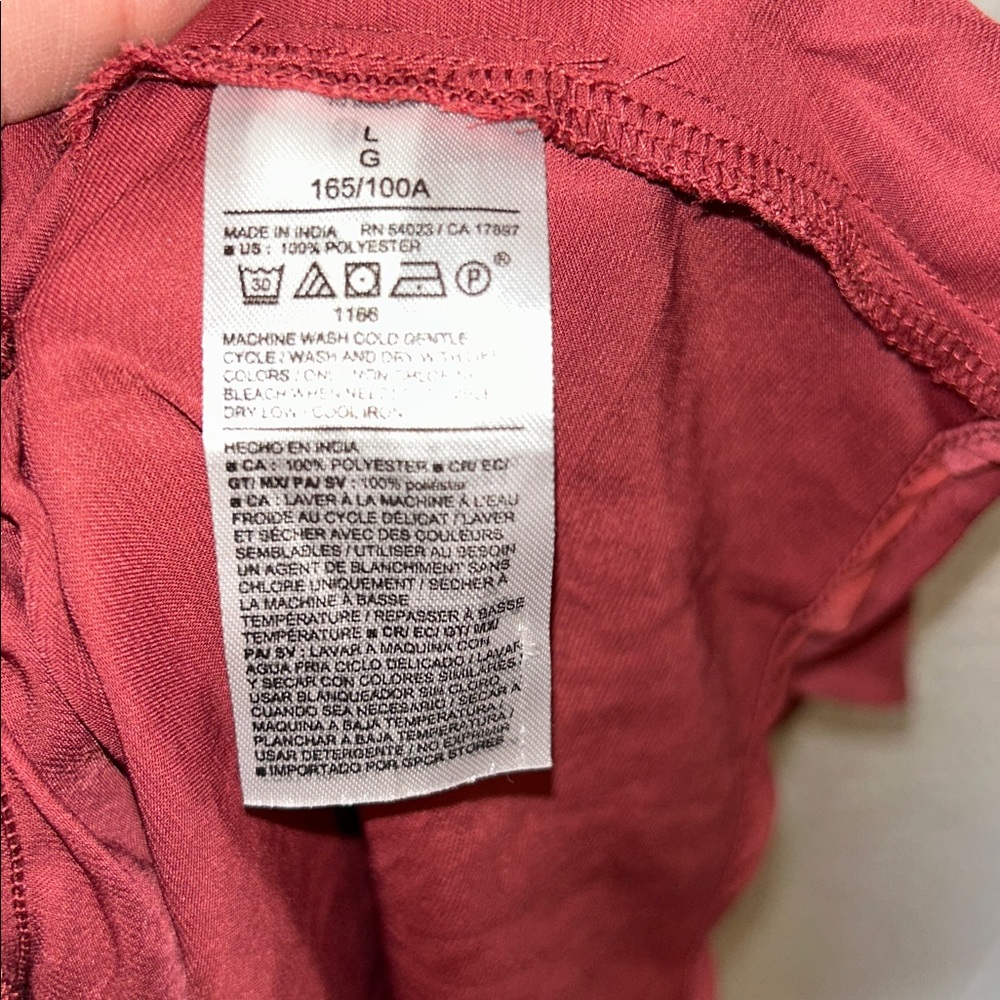 Old Navy Satin Ruffle Mini Dress Red - Picture 6 of 6